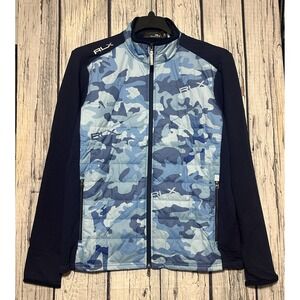 $268 NWT RLX RALPH LAUREN Men's Golf Camo Wool-Blend Quilted Hybrid Jacket Large